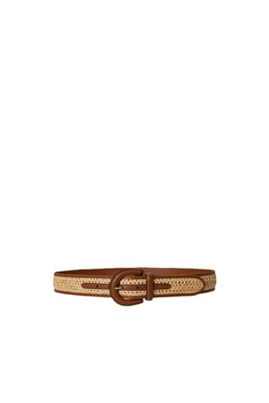 Crescent Bkl-Belt-Wide-Wvn Strw/Ntrl Sm LAUREN RALPH LAUREN | Belts | 412P10209001